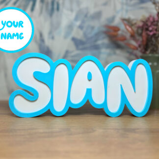 Personalised Bluey Inspired Desk Name Sign