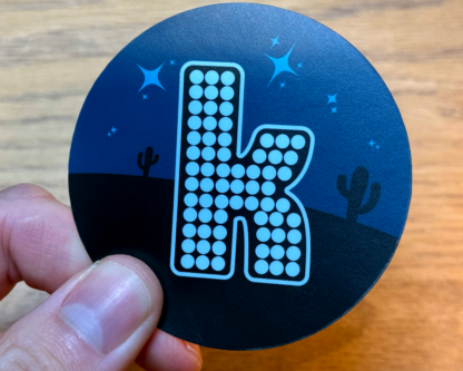 The Killers Inspired Vinyl Sticker - Nevada Desert Scene K Logo - Image 2