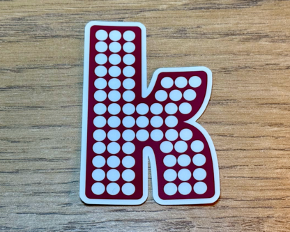 The Killers Vinyl Sticker - Deep Red K Logo Decal for Laptops & Phones - Image 2