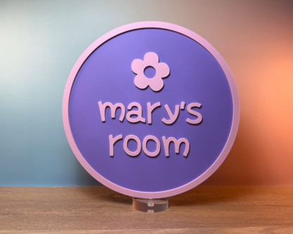 Personalised Daisy Door Sign - Custom Name Sign for Kids Room or Classroom - Image 3