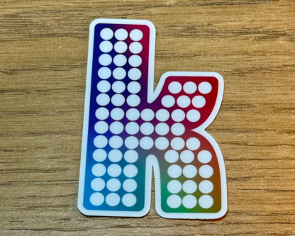 The Killers Rainbow K Logo Vinyl Sticker - Colorful Music Band Decal - Image 3