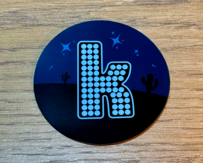 The Killers Inspired Vinyl Sticker - Nevada Desert Scene K Logo - Image 4