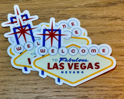 Welcome to Las Vegas Vinyl Sticker - Splash-Resistant Minimalist Design - Image 3