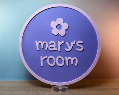 Personalised Daisy Door Sign - Custom Name Sign for Kids Room or Classroom - Image 4