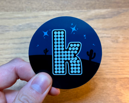 The Killers Inspired Vinyl Sticker - Nevada Desert Scene K Logo