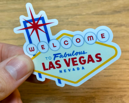 Welcome to Las Vegas Vinyl Sticker - Splash-Resistant Minimalist Design - Image 4