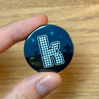 Nevada Desert Artwork - The Killers Inspired 38mm Badge Pin