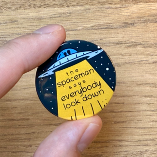 Spaceman Lyrics Badge Pin - The Killers Inspired 38mm Button