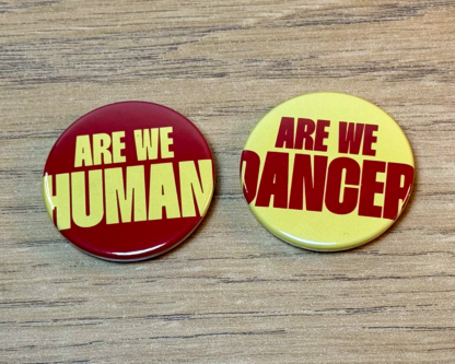 The Killers Pin Badge Set - "Are We Human?" & "Are We Dancer?" 38mm Button Badge