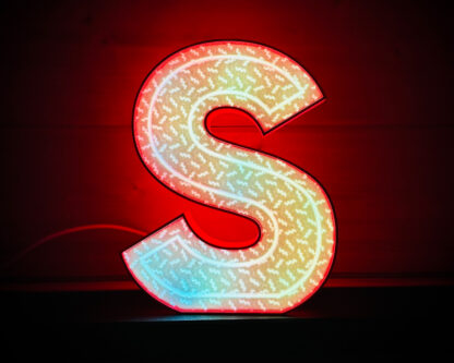 Personalised Letter LED Desk Light with Dance Mode & App Control for Vibrant Colours - Image 9